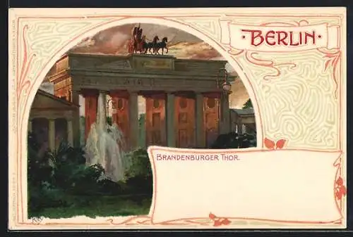 Künstler-AK Heinrich Kley: Berlin, Brandenburger Tor