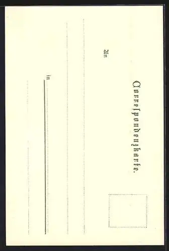 Lithographie Wien, Schönbrunn, Blick zur römischen Ruine