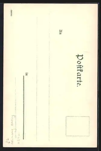 Künstler-AK Karl Mutter: Baden-Baden, Blick zur Katholischen Kirche