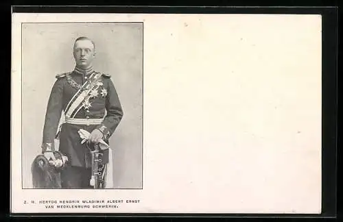 AK Z. H. Hertog Hendrik Wladimir Albert Ernst von Mecklenburg Schwerin