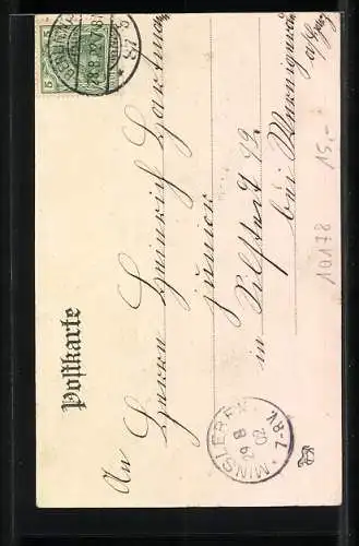 AK Kaiser Wilhelm II. und König Victor Emanuel von Italien in Berlin 1902