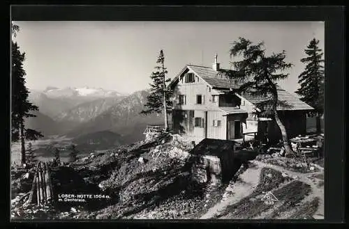 AK Loser-Hütte, Blick zum Dachstein