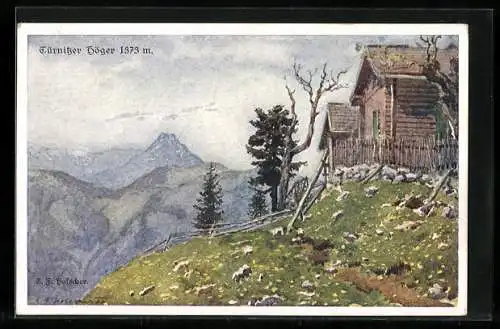 AK Türnitzer Höger, Türnitzerhütte in Verwaltung der Ortsgruppe St. Pölten d. Österr. Gebirgsvereins, Berghütte