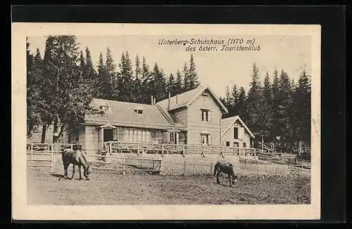 AK Unterberg-Schutzhaus des österr. Touristenklubs