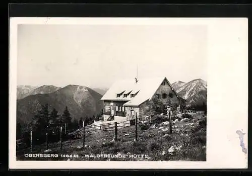 AK Waldfreunde Hütte, Partie am Obersberg