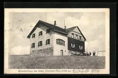 AK Reisalpenhaus, Leute an der Berghütte