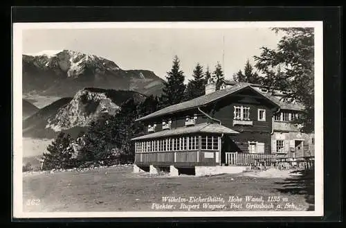 AK Wilhelm Eichert-Hütte, Berghütte auf der Hohen Wand