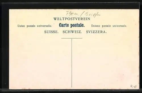 AK Gruppe von Briefmarken und Schweizer Wappen