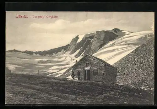 AK Weryhütte, Blick zur Berghütte