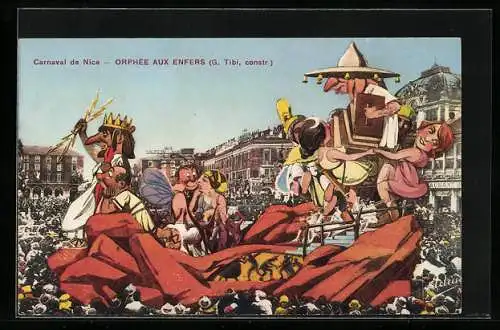AK Nice, Carnaval, Orphée aux Enfers, Fasching