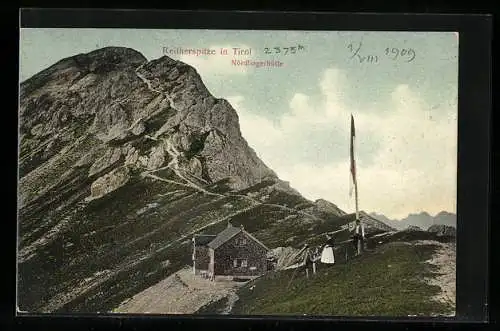 AK Nördlingerhütte, Blick gegen Reitherspitze