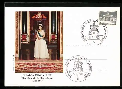 AK Königin Elisabeth II., Staatsbesuch in Deutschland, Mai 1965
