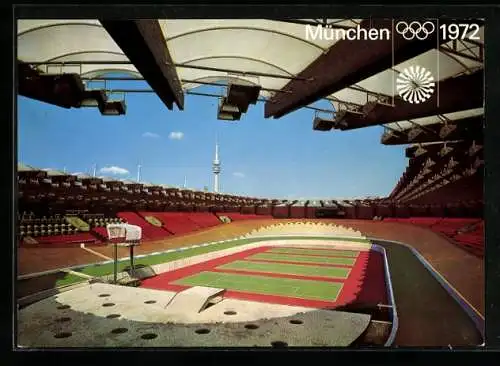 AK München, Olympische Spiele 1972 - Blick in das Radstadion