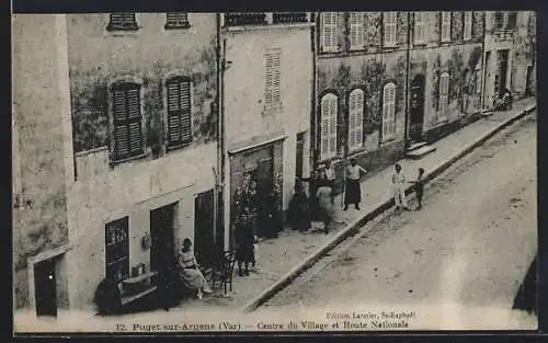 AK Puget-sur-Argens, Centre du Village et Route Nationale