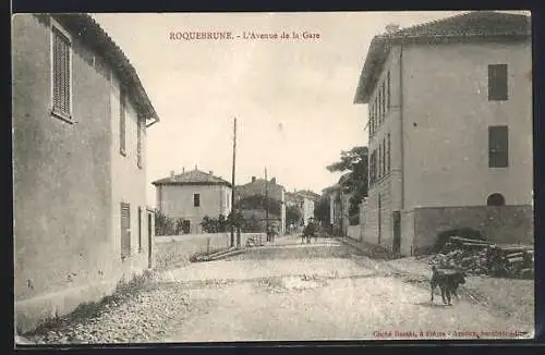 AK Roquebrune, L`Avenue de la Gare