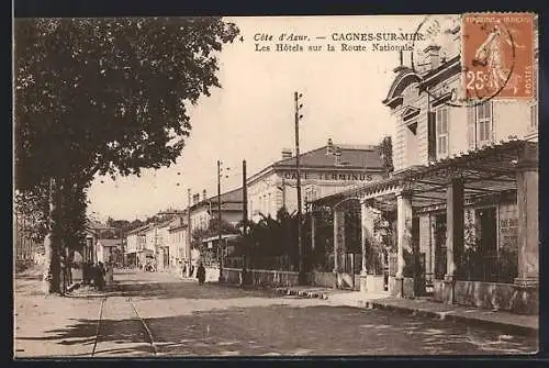 AK Cagnes-sur-Mer, Les Hôtels sur la Route Nationale