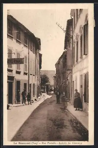 AK Le Beausset /Var, Rue Portalis, Arrivée du tramway