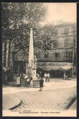 AK Draguignan, Fontaine Pyramidale, Cafe des Negociants