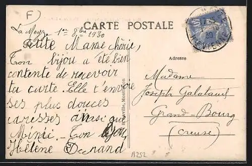 AK La Meyze, Place de la Poste