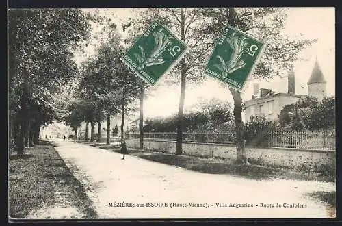 AK Mézières-sur-Issoire, Villa Augistine, Route de Contolens