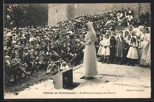 AK Rochechouart, Félibrée, La Reine prononcant son discours