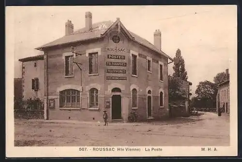 AK Roussac /Hte Vienne, La Poste