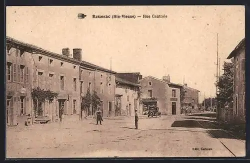 AK Roussac /Hte-Vienne, Rue Centrale, Strassenpartie