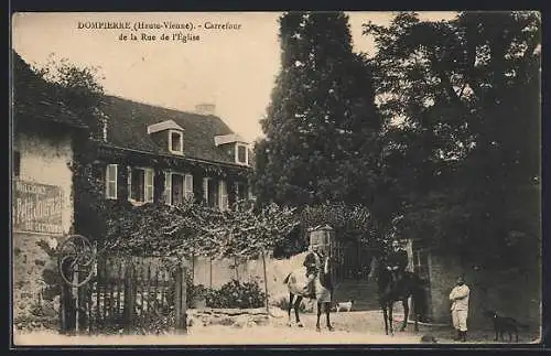 AK Dompierre /Haute-Vienne, Carrefour de la Rue de l`Église