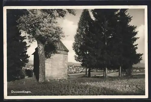 AK Donaueschingen, Panoramablick aus der Ferne