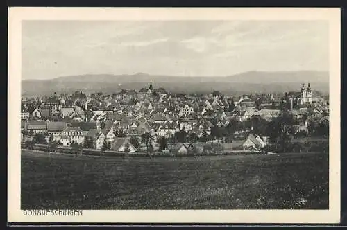 AK Donaueschingen, Ortsansicht aus der Ferne