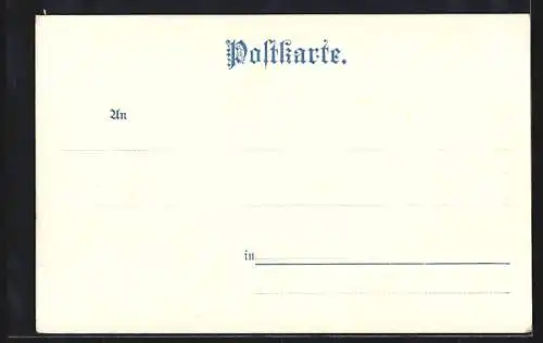 Künstler-AK Donaueschingen, Fürstliches Schloss, Schützenbrücke, Krieger-Denkmal