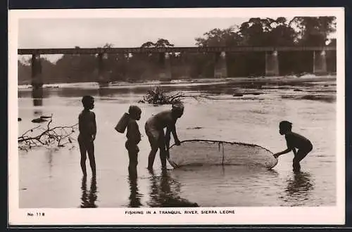 AK Sierra Leone, Fishing in a tranquil river