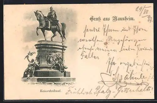 AK Mannheim, Kaiser-Denkmal