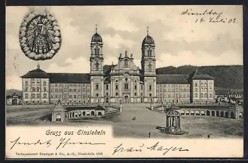 AK Einsiedeln, Kloster mit grossem Vorplatz