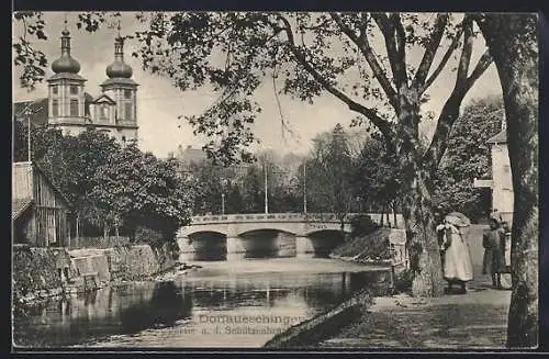 AK Donaueschingen, Partie a. d. Schützenbrücke