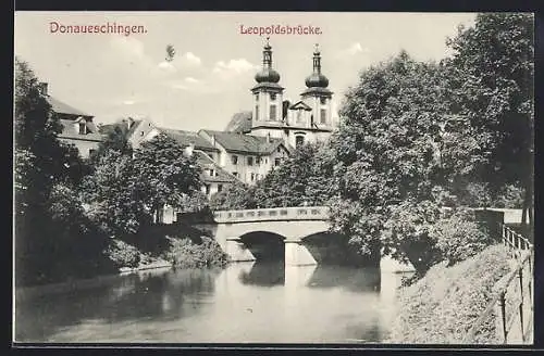 AK Donaueschingen, Leopoldsbrücke
