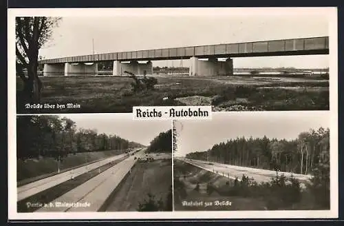 AK Reichsautobahn Frankfurt am Main - Darmstadt, Brücke über den Main