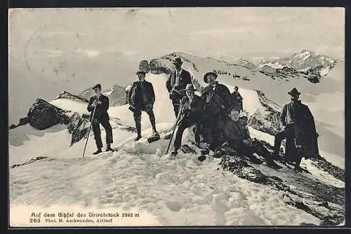 AK Bergsteiger auf dem Gipfel des Urirotstock