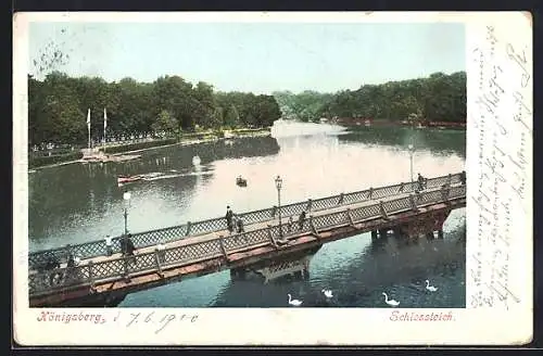 AK Königsberg, Blick über den Schlossteich