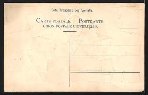 AK Briefmarken und Wappen Protectorat deja Cote des Somalis, Flagge