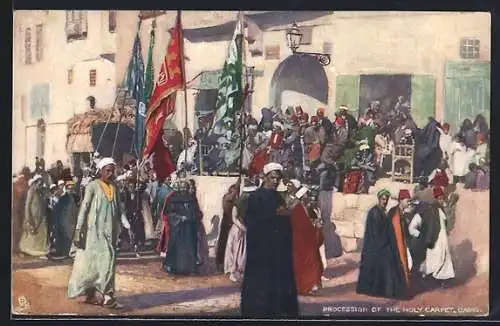 Künstler-AK Raphael Tuck & Sons Nr. 7204: Cairo, Procession of the Holy Carpet