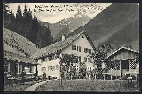 AK Oberstdorf im bayr. Allgäu, Gasthaus Gruben