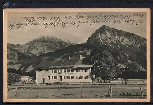 AK Langenwang / Allgäu, Gasthaus Illertal