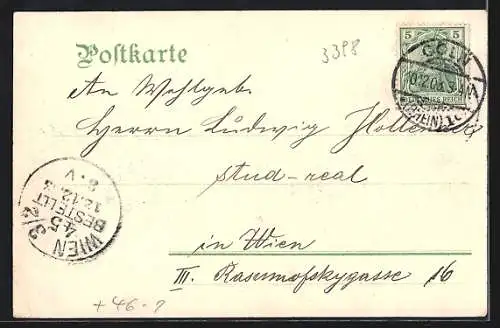 AK Köln-Neustadt, Strassenbahn auf dem Hohenzollernring