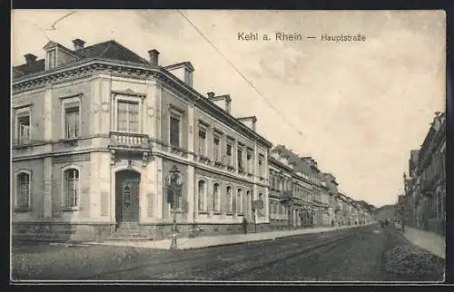 AK Kehl a. Rhein, Blick in die Hauptstrasse