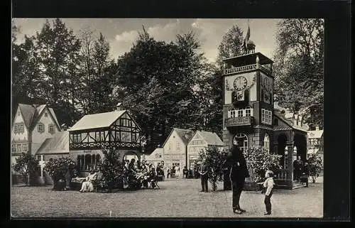 AK Berlin, Schäfers Märchenstadt Liliput, Liliputaner am Gasthof