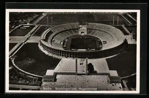 AK Berlin, Olympiade 1936, Reichssportfeld, Fliegeraufnahme