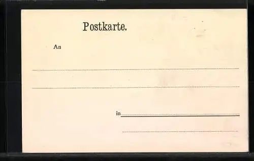 Künstler-AK Das Ende der Württemberg-Briefmarke, 21.03.1902