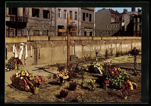 AK Berlin, Mahnmal Peter Fechter an der Grenze am Checkpoint Charlie