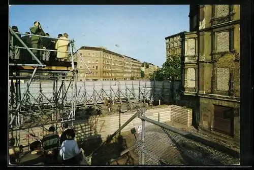 AK Berlin, Bernauer Strasse, Aussichtsplattform